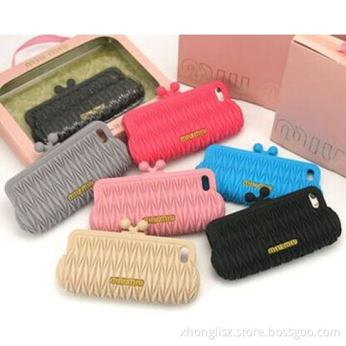 2014 Women Fashionable Purse Silicone Case for iPhone 5/5S, Customized Designs are Welcome